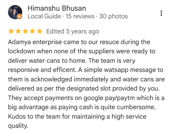 Google Review Screenshot